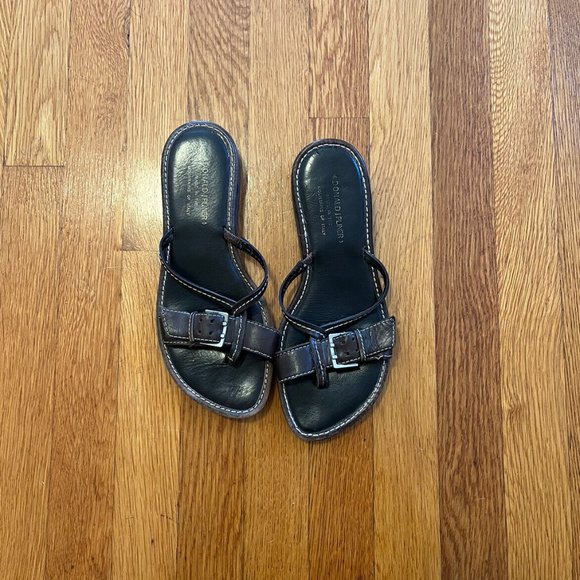 Donald J Plainer Goia Sandals Sz 8.5 Made In Italy - Picture 1 of 16